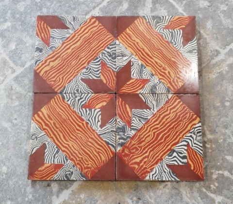 CAROCIMENT ETOILE ROUGE FOND BLEU 