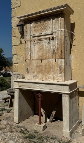 Fireplace Louis XVI with trumeau